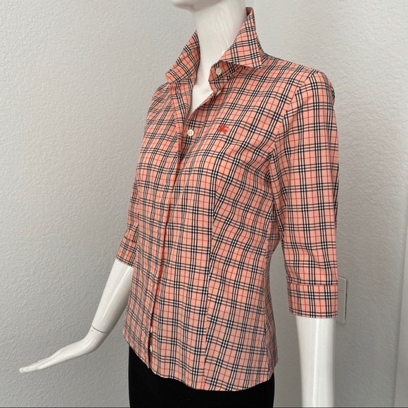 Burberry pink check blouse - Picture 3 of 12
